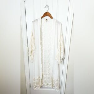 Muche et Muchette Embroidered Lace Kimono One Size